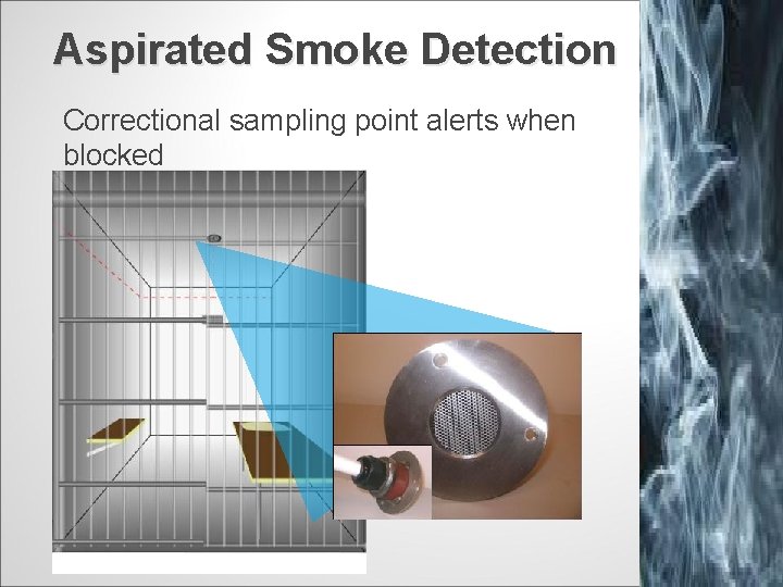 Aspirated Smoke Detection Correctional sampling point alerts when blocked 