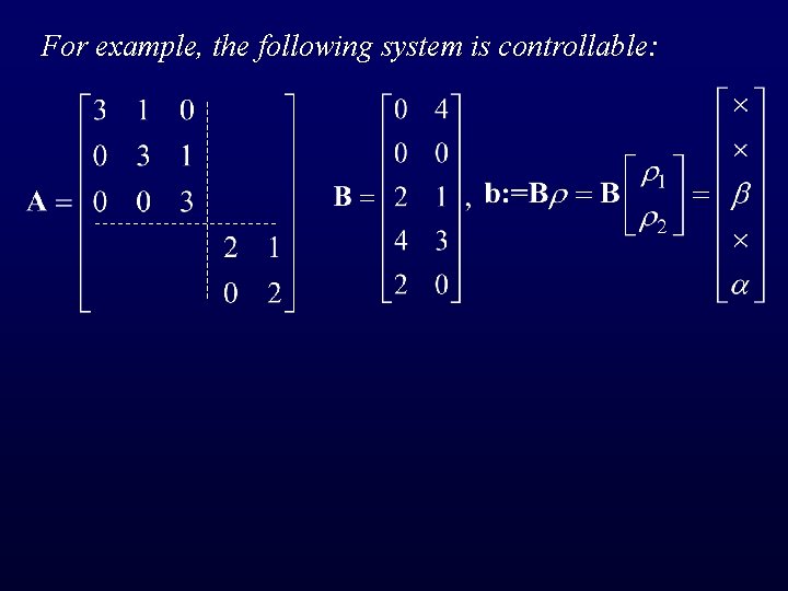 For example, the following system is controllable: 