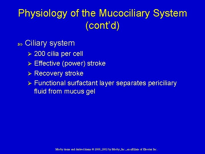 Chapter 9 Mucuscontrolling Drug Therapy Mosby items and