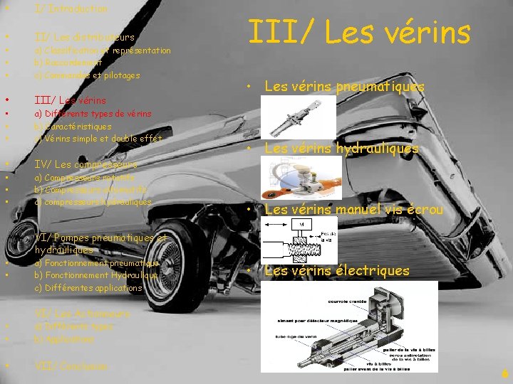  • I/ Introduction • II/ Les distributeurs • • • • a) Classification