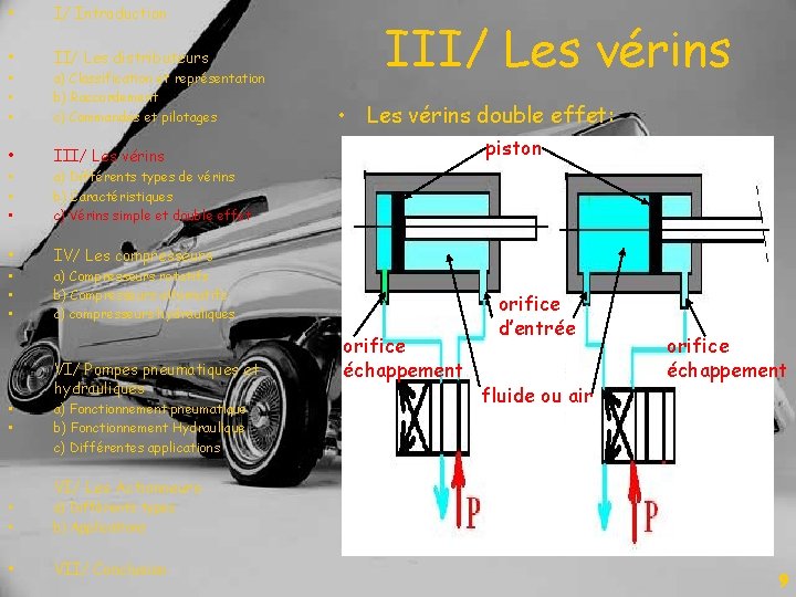  • I/ Introduction • II/ Les distributeurs • • • • a) Classification