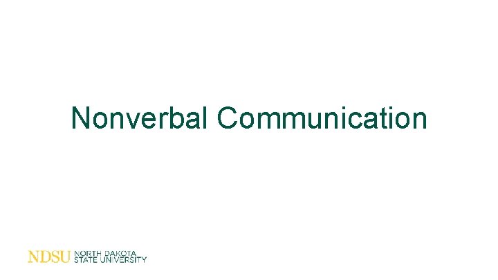 Nonverbal Communication 