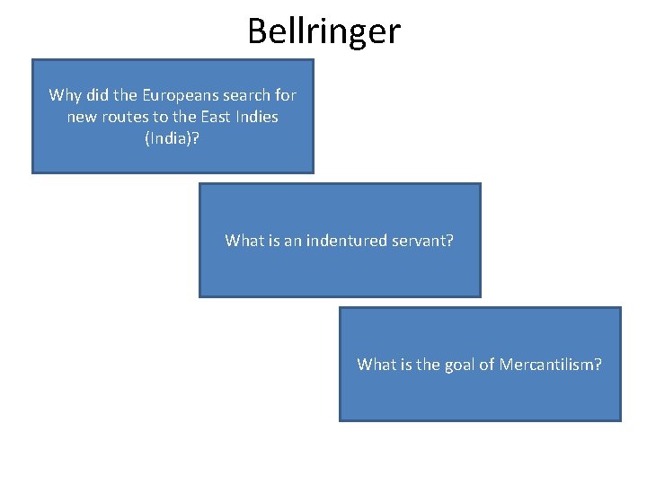 Bellringer Why Europeans search Todid cut the out the middle men whofor new to