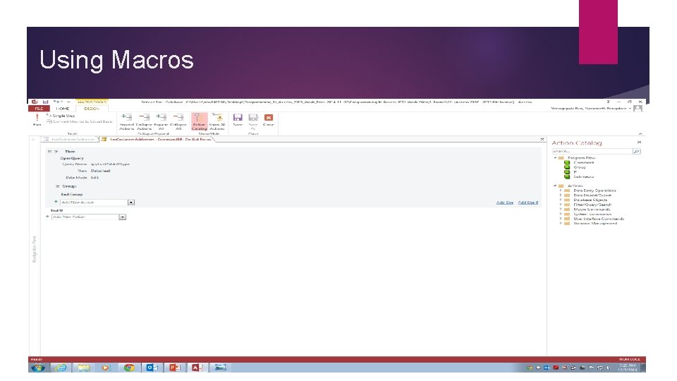 Using Macros Using Macros