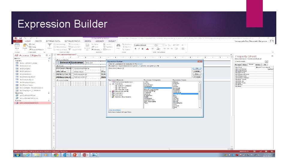 Expression Builder Expression Builder