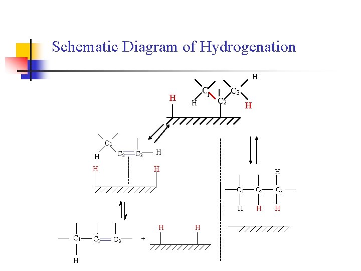 Schematic Diagram of Hydrogenation H H C 1 H C 2 C 3 +