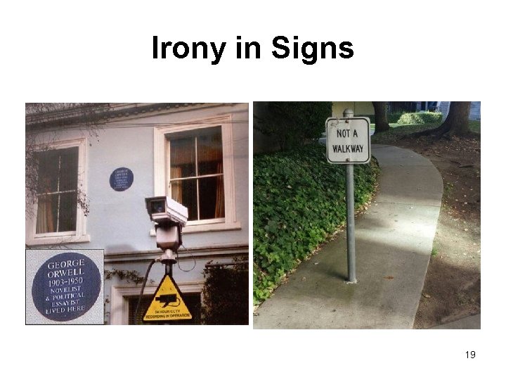 Irony in Signs 19 