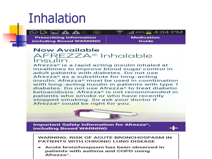 Inhalation 