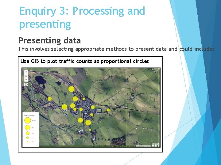 Enquiry 3: Processing and presenting Presenting data This involves selecting appropriate methods to present