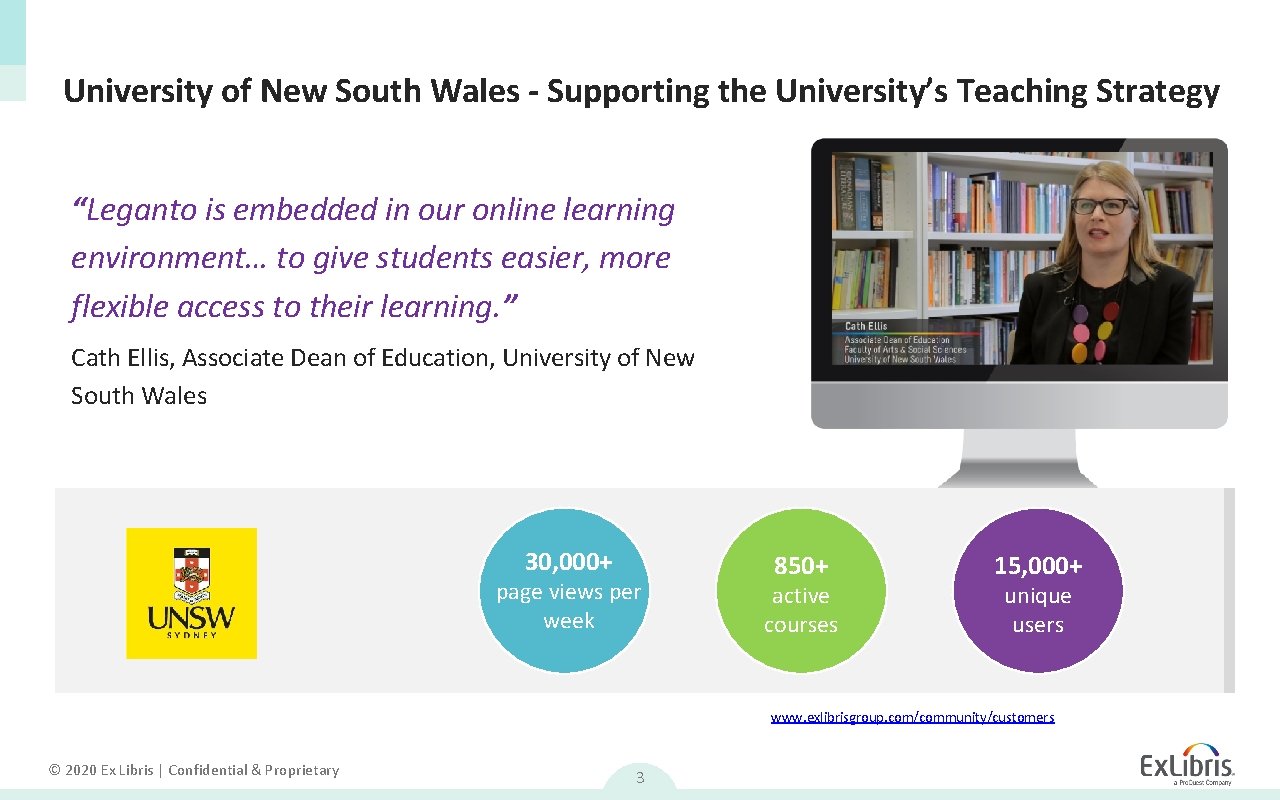 University of New South Wales - Supporting the University’s Teaching Strategy “Leganto is embedded