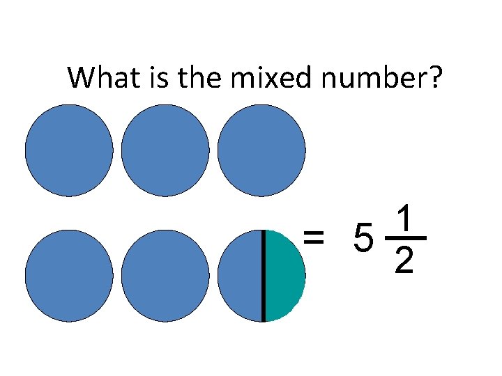 What is the mixed number? 1 = 5 2 