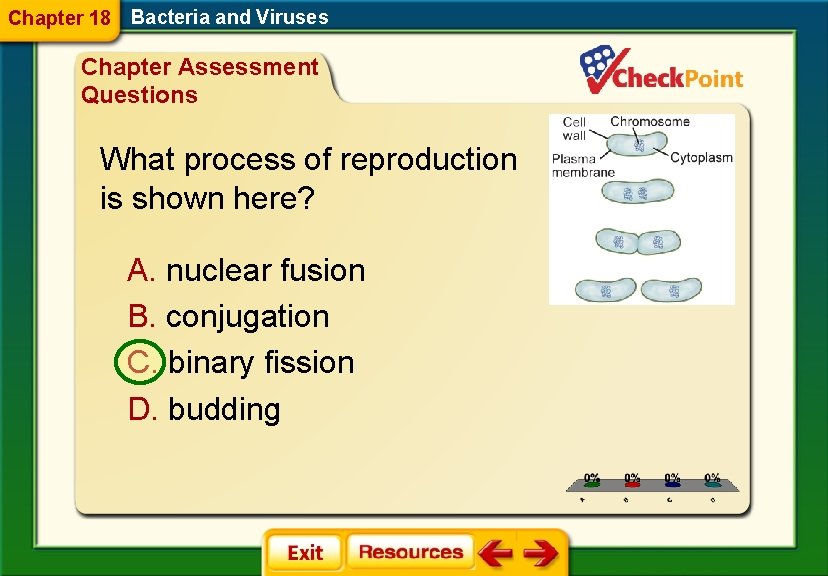 Chapter 18 Bacteria and Viruses Chapter Assessment Questions What process of reproduction is shown