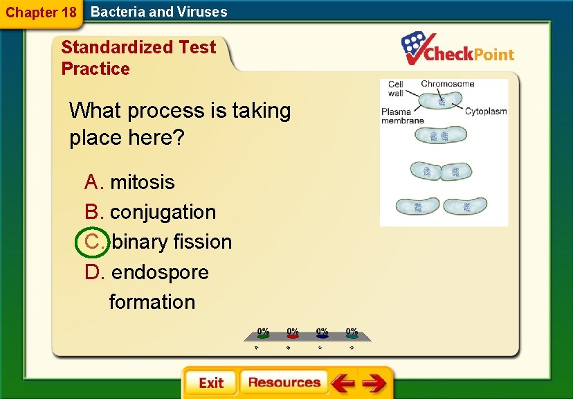 Chapter 18 Bacteria and Viruses Standardized Test Practice What process is taking place here?