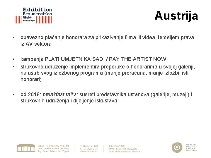 Austrija • obavezno plaćanje honorara za prikazivanje filma ili videa, temeljem prava iz AV