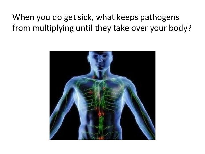 When you do get sick, what keeps pathogens from multiplying until they take over