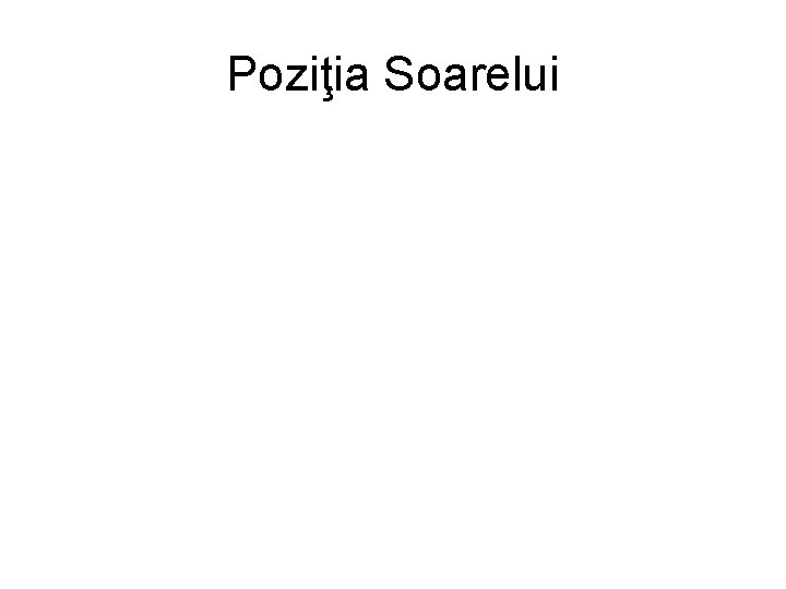 Poziţia Soarelui 