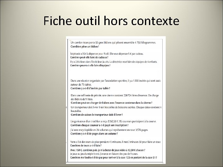 Fiche outil hors contexte 