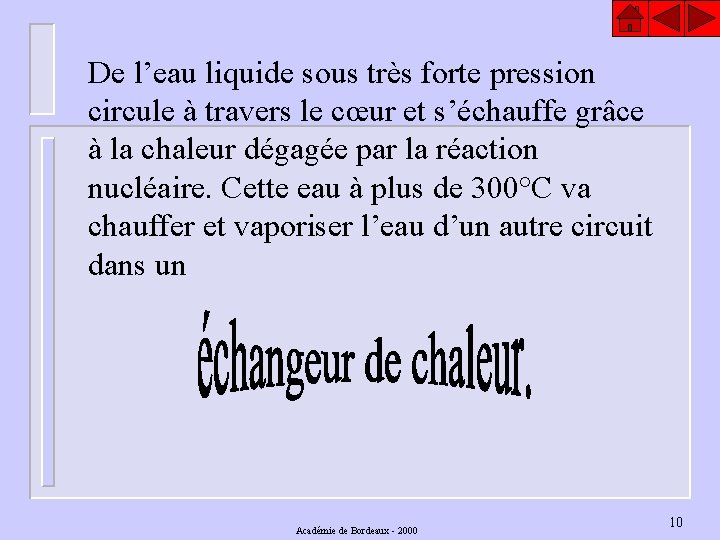 De l’eau liquide sous très forte pression circule à travers le cœur et s’échauffe