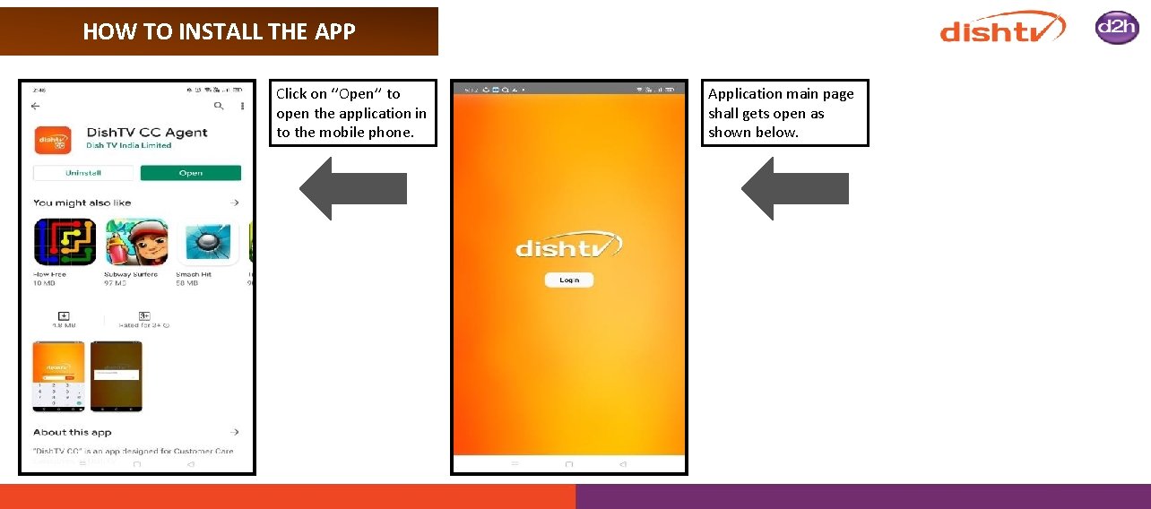 HOW TO INSTALL THE APP Click on ‘’Open’’ to open the application in to