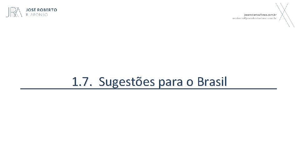 1. 7. Sugestões para o Brasil 124 