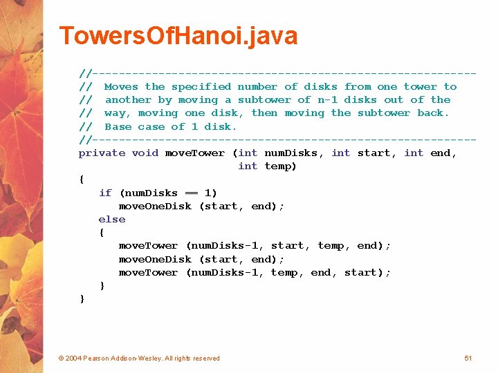 Towers. Of. Hanoi. java //-----------------------------// Moves the specified number of disks from one tower