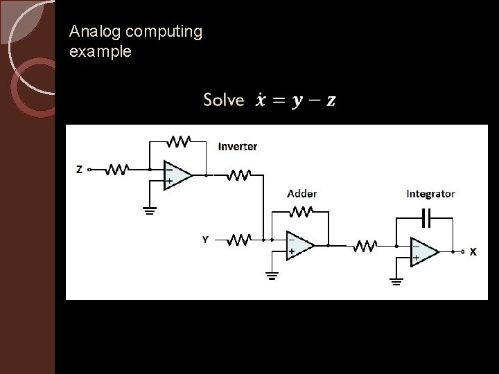 Analog computing example 
