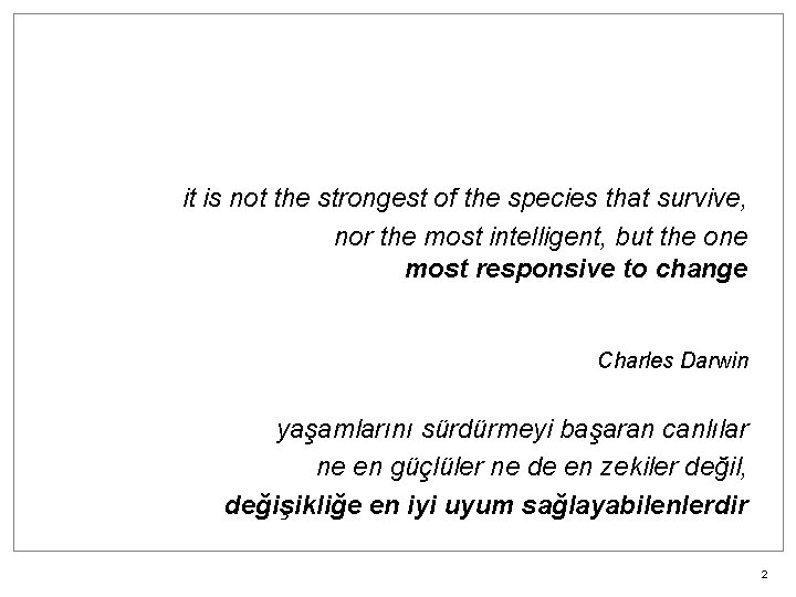 it is not the strongest of the species that survive, nor the most intelligent,