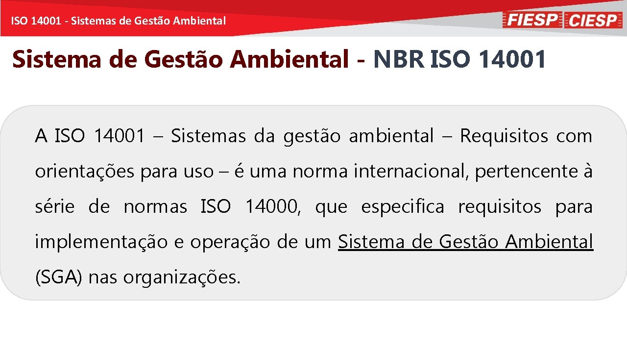 NBR ISO 14001 2015 Sistemas de Gesto Ambiental