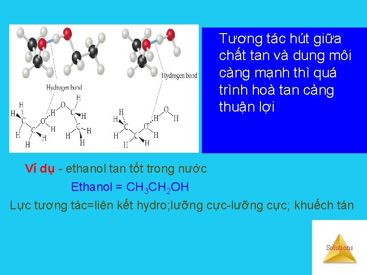 Tương tác hút giữa chất tan và dung môi càng mạnh thì quá trình