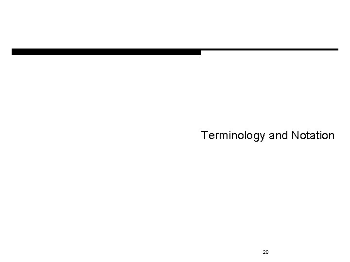 Terminology and Notation 28 