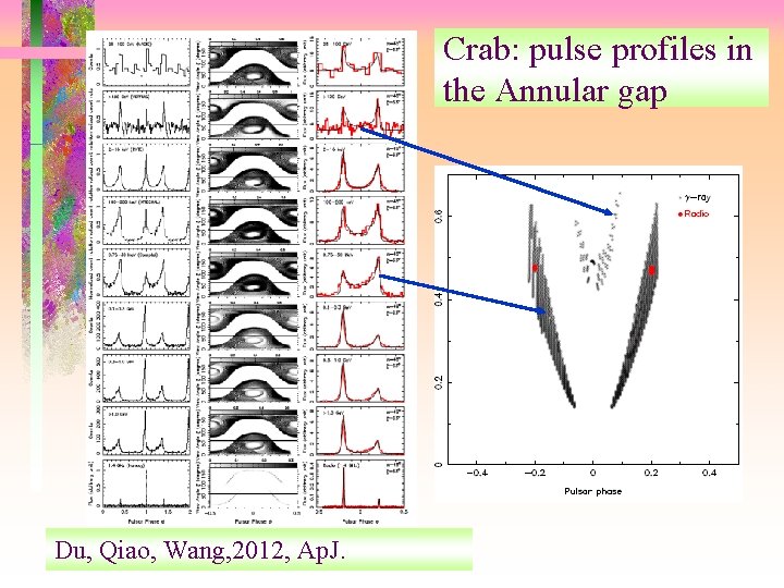 Crab: pulse profiles in the Annular gap Du, Qiao, Wang, 2012, Ap. J. 