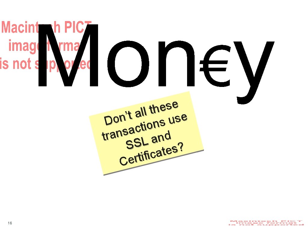 Mon€y e s e h t l l a t ’ e n s