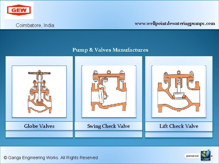 www. wellpointdewateringpumps. com www. vijayaenggworks. com Bangalore, India Coimbatore, India Pump & Valves Manufactures