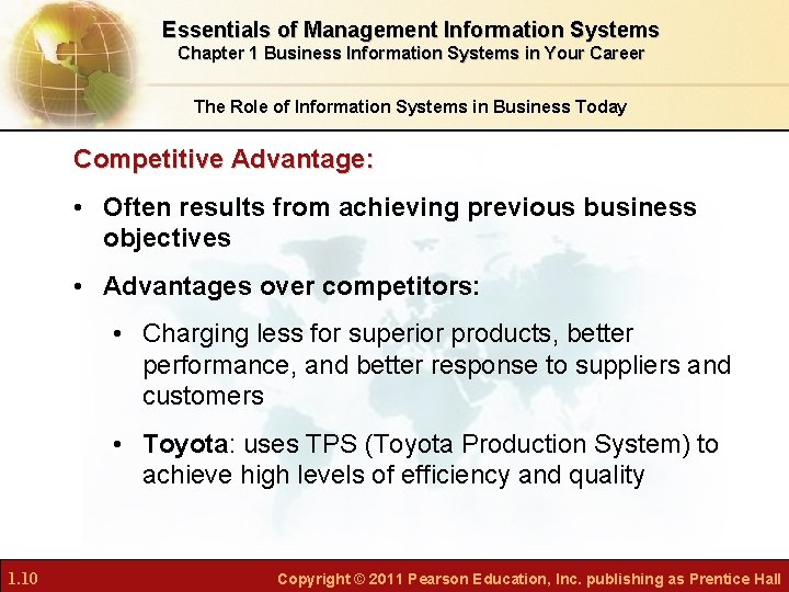 Essentials of Management Information Systems Chapter 1 Business Information Systems in Your Career The