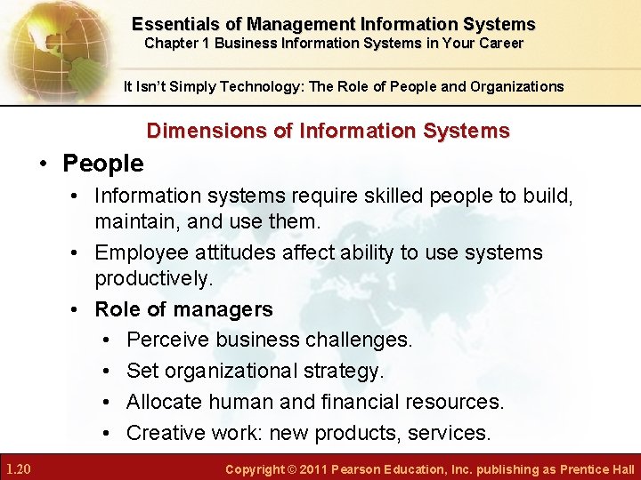 Essentials of Management Information Systems Chapter 1 Business Information Systems in Your Career It