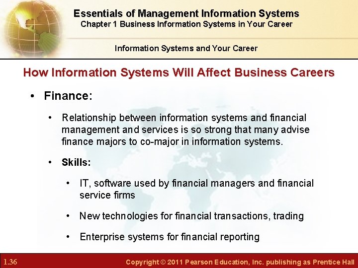 Essentials of Management Information Systems Chapter 1 Business Information Systems in Your Career Information