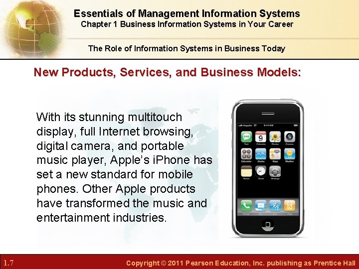 Essentials of Management Information Systems Chapter 1 Business Information Systems in Your Career The