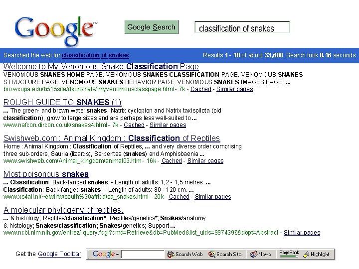 Searched the web for classification of snakes. Results 1 - 10 of about 33,