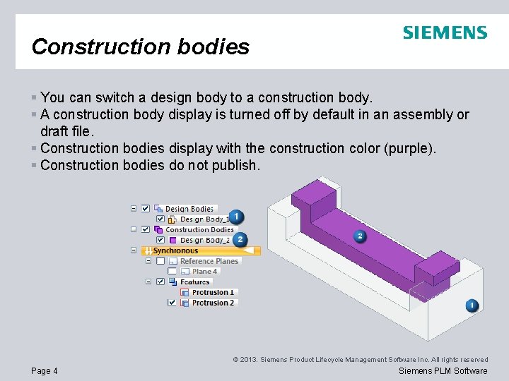 Construction bodies § You can switch a design body to a construction body. §