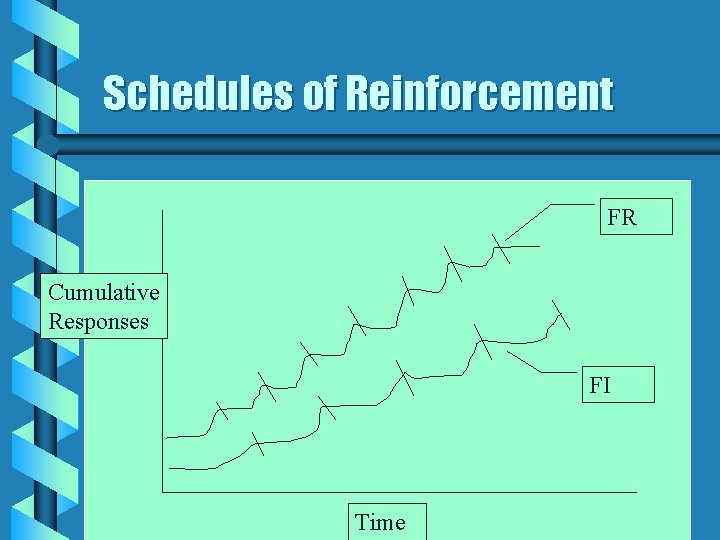 Schedules of Reinforcement FR Cumulative Responses FI Time 