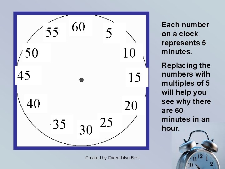 60 55 5 50 10 45 15 40 20 35 30 25 Created by