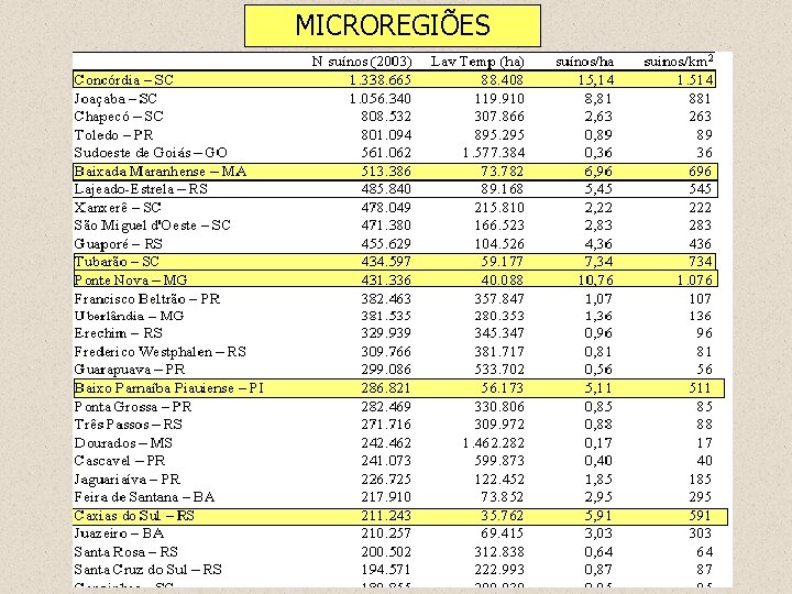 MICROREGIÕES 