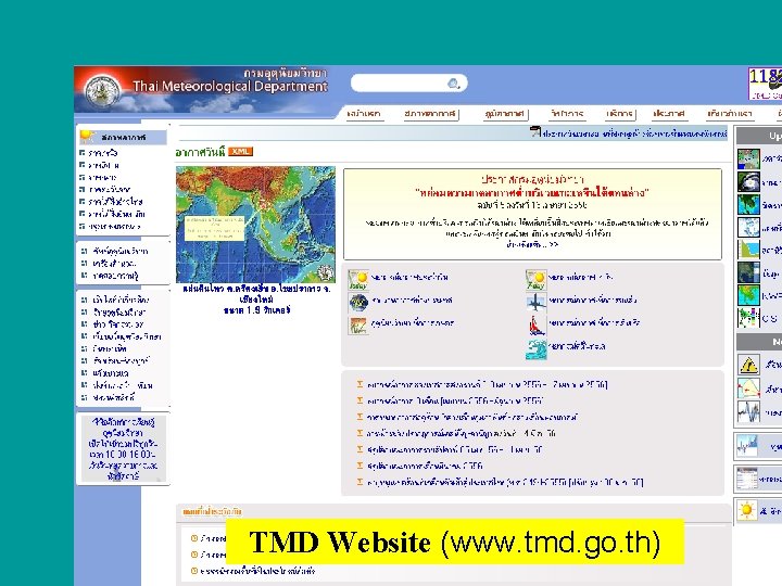 TMD Website (www. tmd. go. th) 