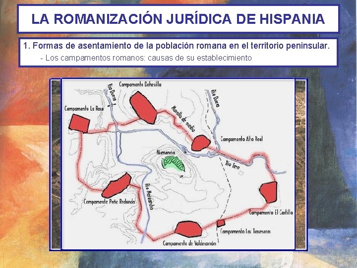 LA ROMANIZACIÓN JURÍDICA DE HISPANIA 1. Formas de asentamiento de la población romana en