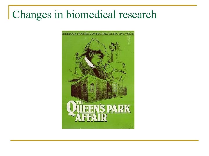 Changes in biomedical research 