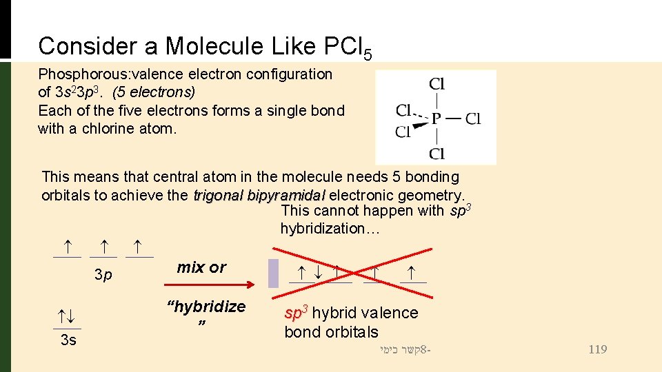 Consider a Molecule Like PCl 5 Phosphorous: valence electron configuration of 3 s 23