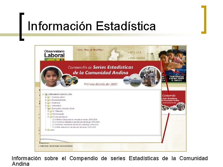 Información Estadística Información sobre el Compendio de series Estadísticas de la Comunidad Andina 