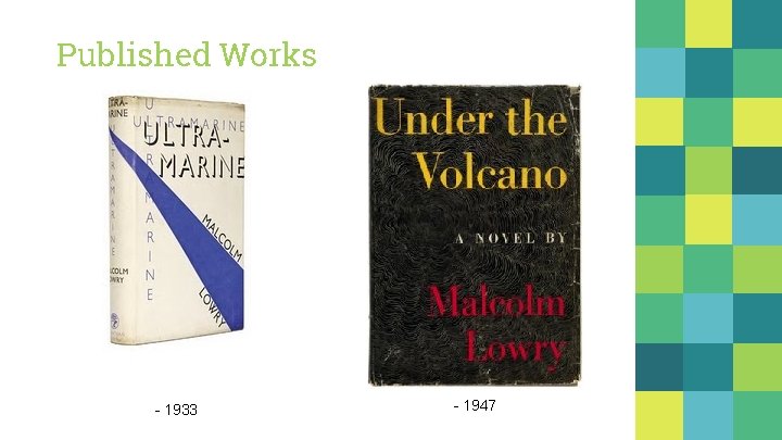 Published Works - 1933 - 1947 