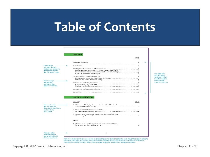 Table of Contents Copyright © 2017 Pearson Education, Inc. Chapter 13 - 10 