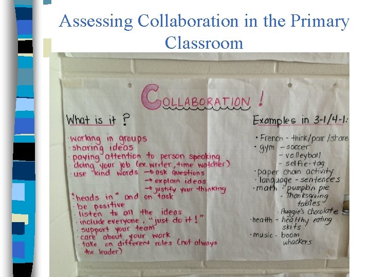 Assessing Collaboration in the Primary Classroom 